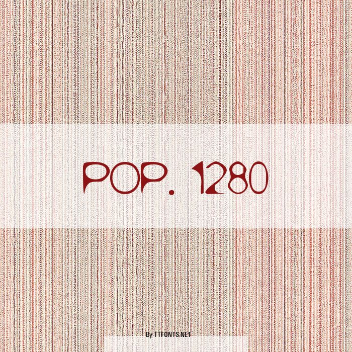POP. 1280 example